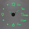 3D Wall Clock DIY Large Luminous Silent Modern Wall Decor 29