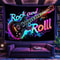 Neon Rock Music Tapestry Electric Guitar Wall Decor For Room 4