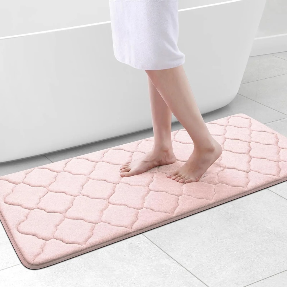 Luxury Memory Foam Bath Mat Non Slip Soft Absorbent Bathroom Carpet 17