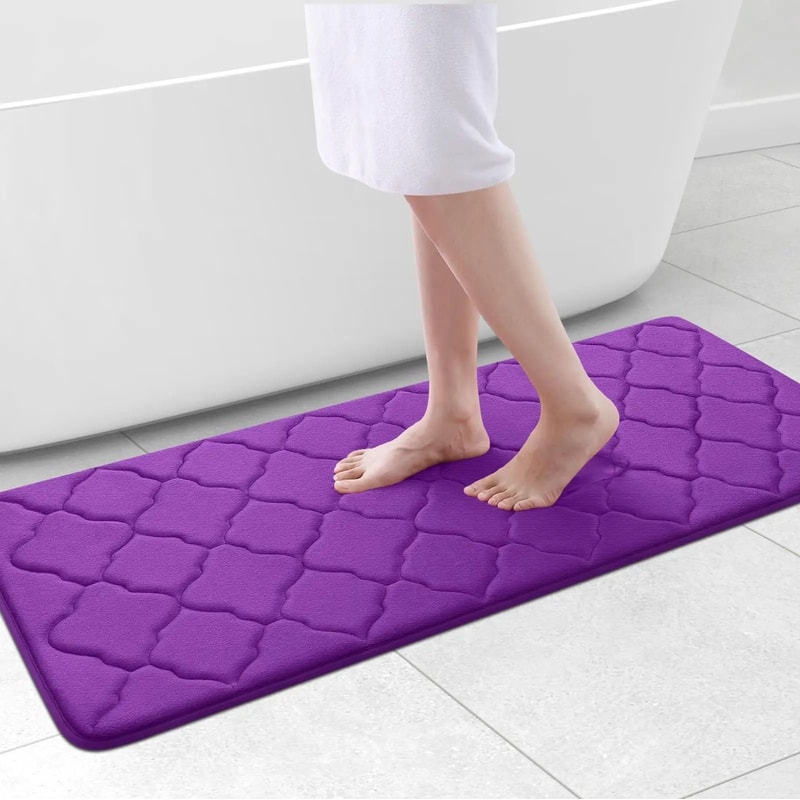 Luxury Memory Foam Bath Mat Non Slip Soft Absorbent Bathroom Carpet 7