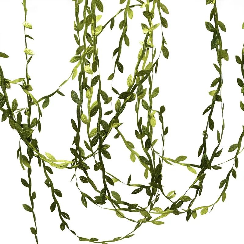 Artificial Vine Leaves Green Leaf Garland Faux Hanging Ivy Decor 4