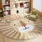 Cute Cartoon Lion Rug Fluffy Kids Round Plush Carpet For Children Room 0