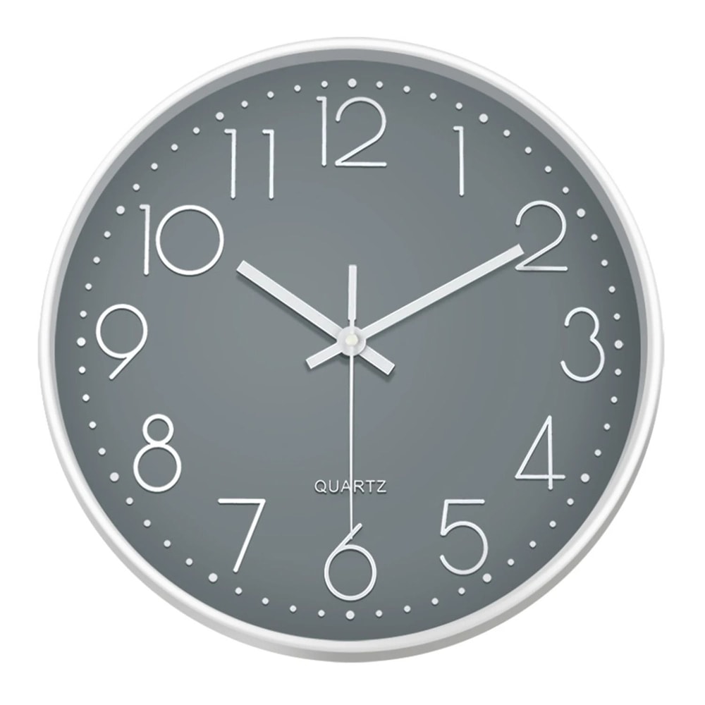 Minimalist Silent Quartz Wall Clock Modern 3D Number Wall Decor 1