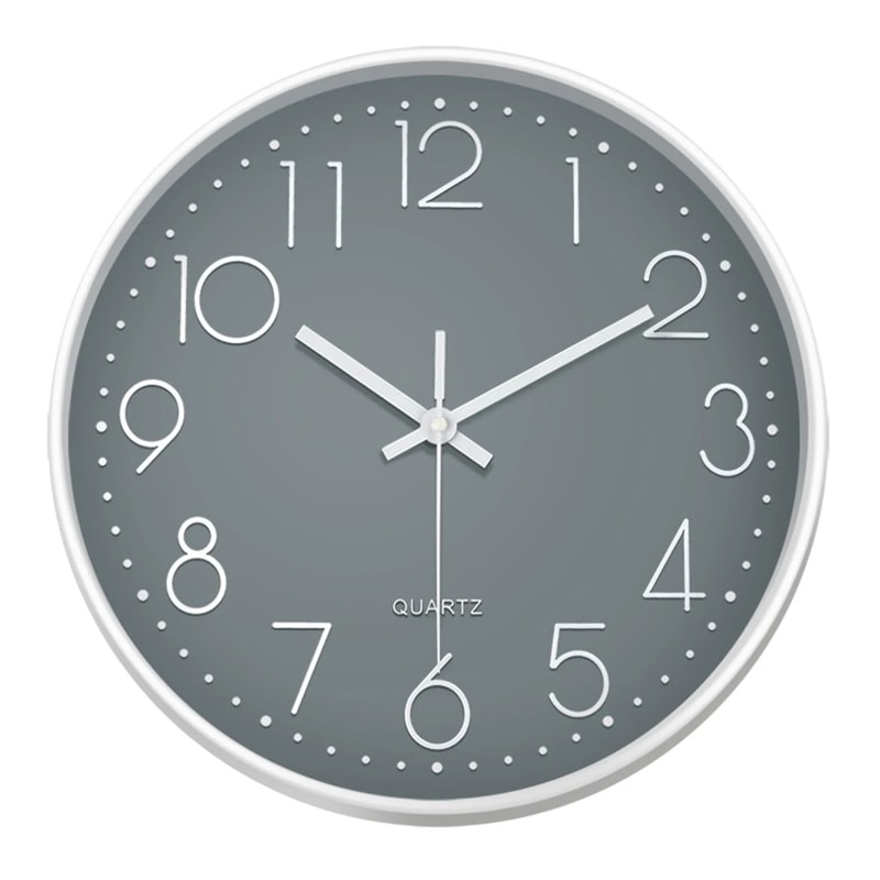 Minimalist Silent Quartz Wall Clock Modern 3D Number Wall Decor 1