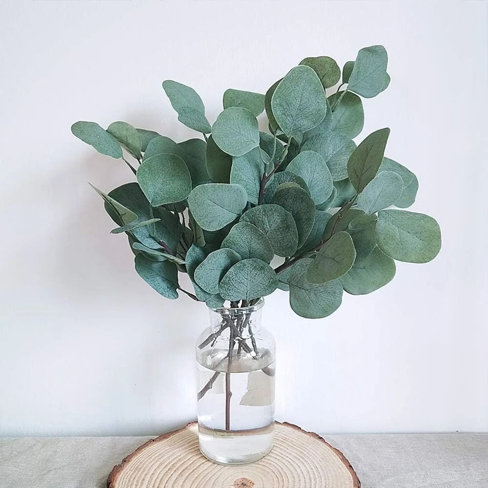 Artificial Eucalyptus Leaves Silk Greenery Stems For DIY Floral And Home Decor 6