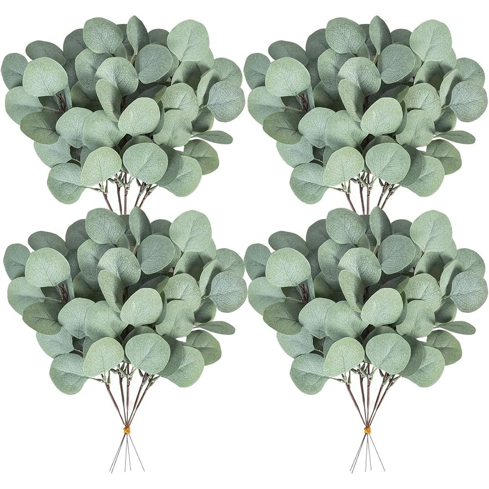 Artificial Eucalyptus Leaves Silk Greenery Stems For DIY Floral And Home Decor 0
