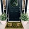 Green Floral Welcome Doormat Indoor Entrance Decorative Washable Rug 4