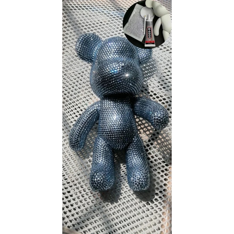 DIY Rhinestone Bear Figurine Crystal Diamond Art Statue Room Decor 13