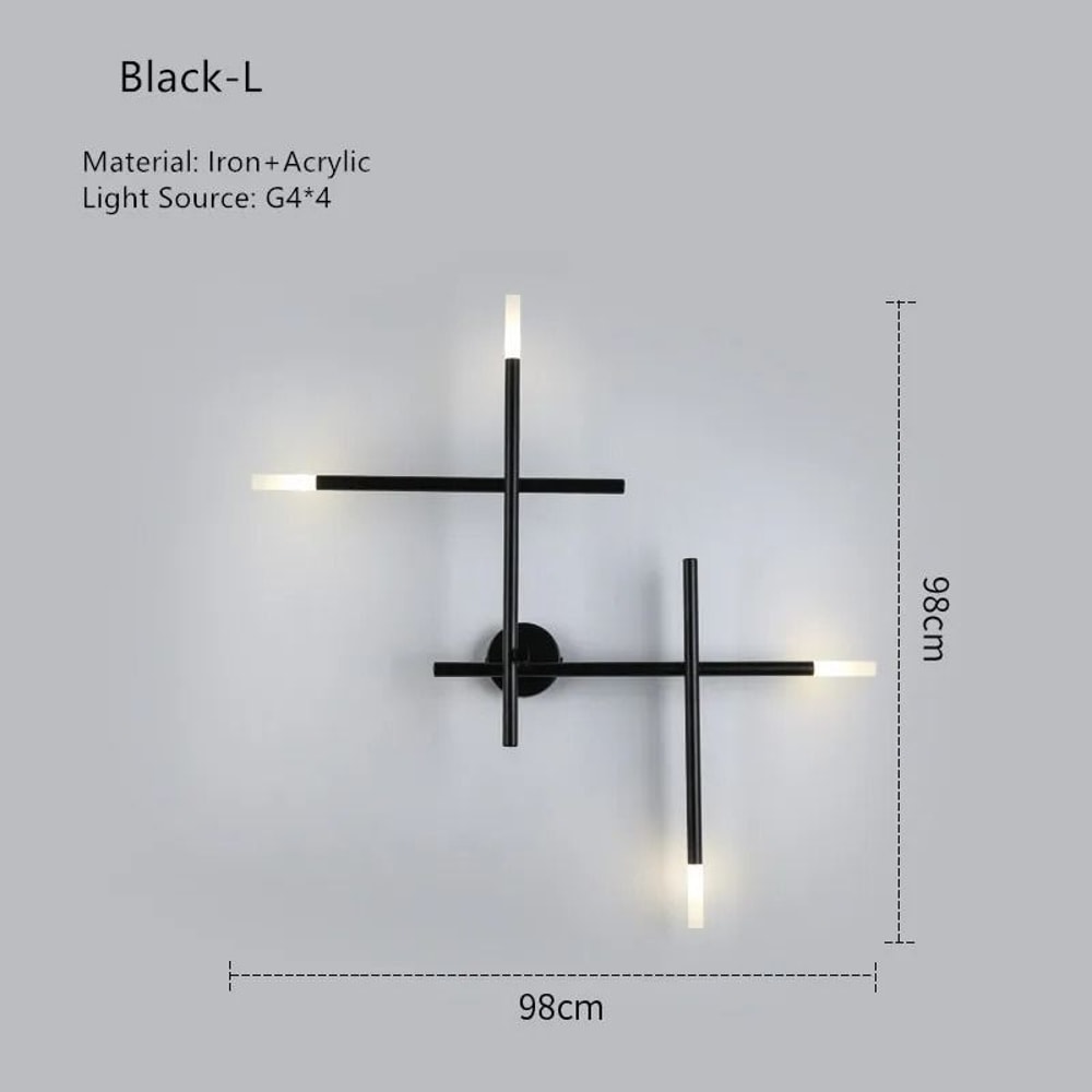 Modern Minimalist LED Wall Sconce Cross Design Decorative Wall Lamp 6