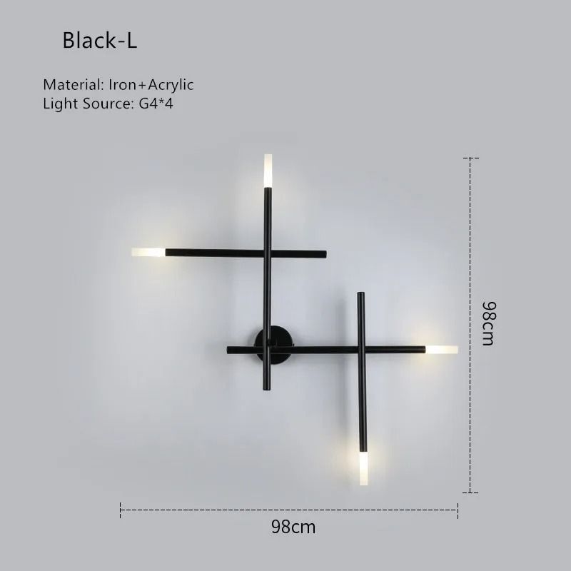 Modern Minimalist LED Wall Sconce Cross Design Decorative Wall Lamp 6