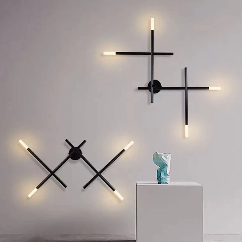Modern Minimalist LED Wall Sconce Cross Design Decorative Wall Lamp 11