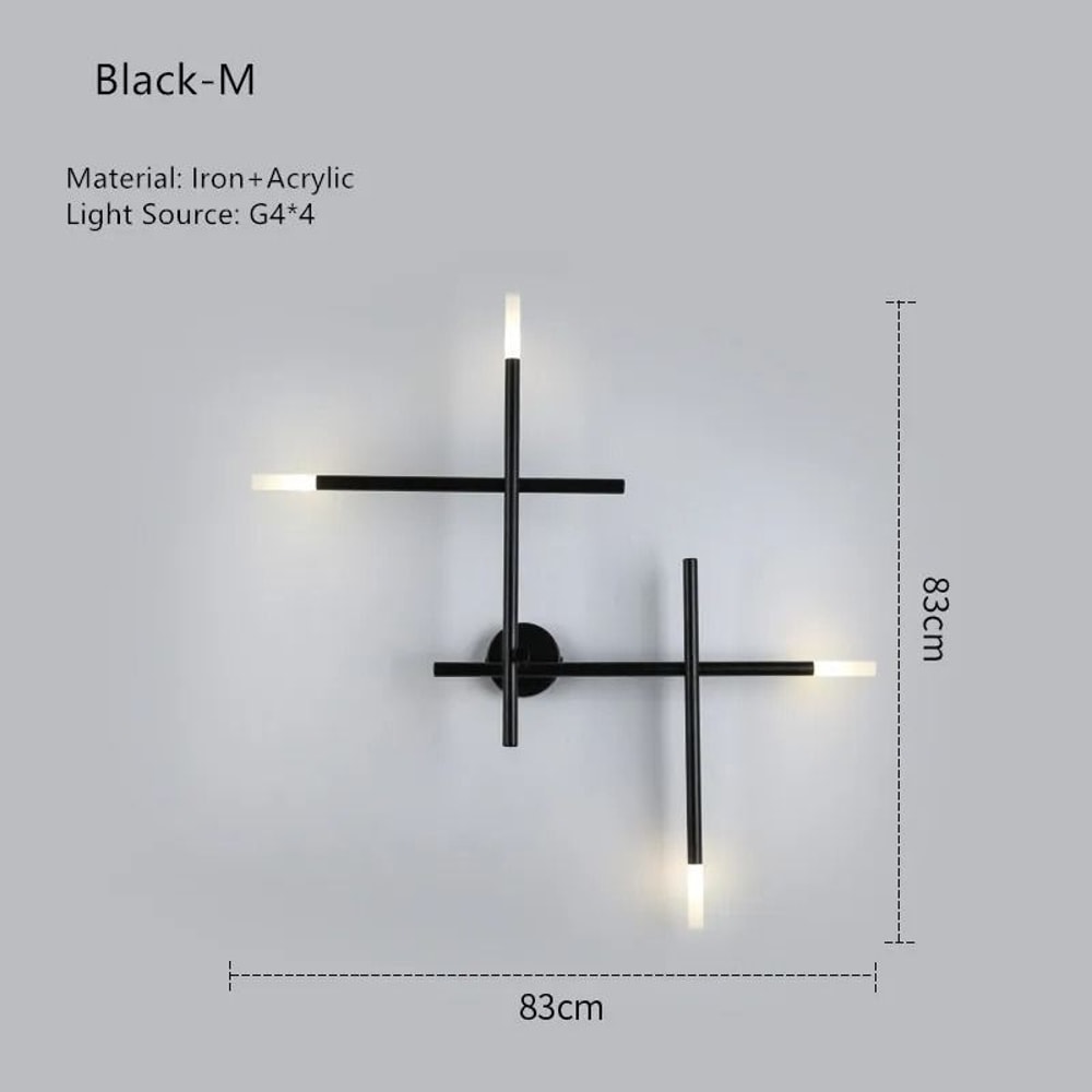 Modern Minimalist LED Wall Sconce Cross Design Decorative Wall Lamp 4