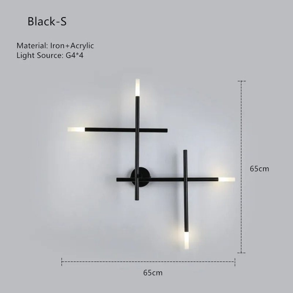 Modern Minimalist LED Wall Sconce Cross Design Decorative Wall Lamp 2