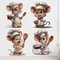 Cute Chef Mouse Cartoon Wall Stickers Self Adhesive Kitchen Decor Decal 0