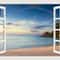 3D Beach Window Wall Sticker Ocean View Self Adhesive Wall Mural Decor 10