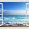 3D Beach Window Wall Sticker Ocean View Self Adhesive Wall Mural Decor 11