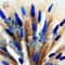 Blue Rabbit Tail Pampas Grass Dried Flower Bouquet Fluffy Decorative Stems 10
