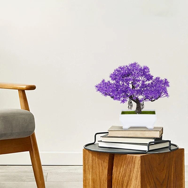 Artificial Bonsai Tree Small Potted Plant Tabletop Decor Ornament 19