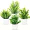 Artificial Bonsai Plant Set Small Potted Greenery For Tabletop Decor 12