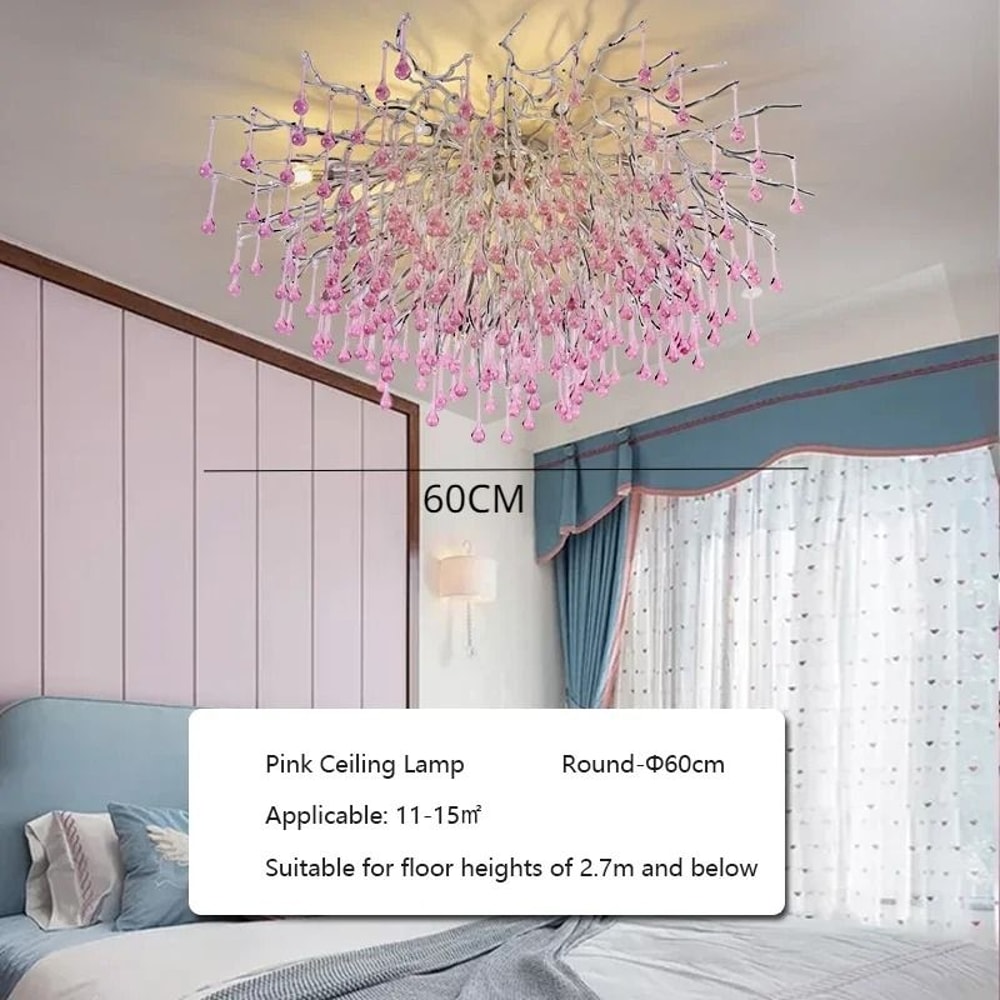 Luxury Modern Branch Crystal Chandelier Teardrop Ceiling Light For Dining And Living Room 14