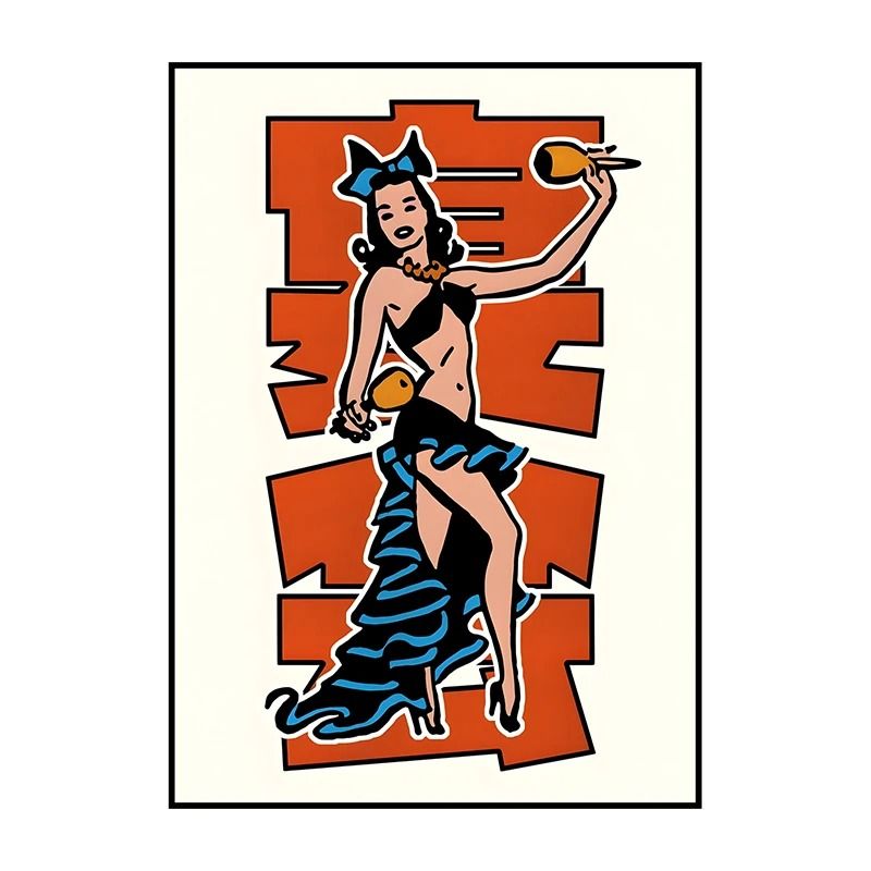 Japanese Koi Fish Canvas Wall Art Abstract Frameless Poster Decor 21