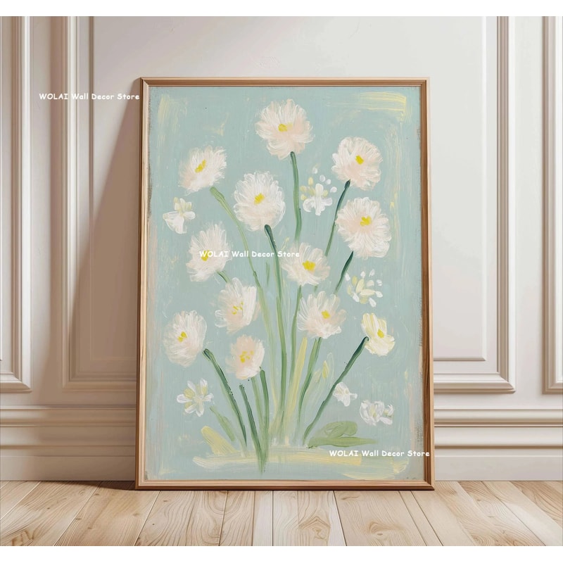 Japanese Koi Wall Art Zen Canvas Painting Forest Sun Waves Poster 9