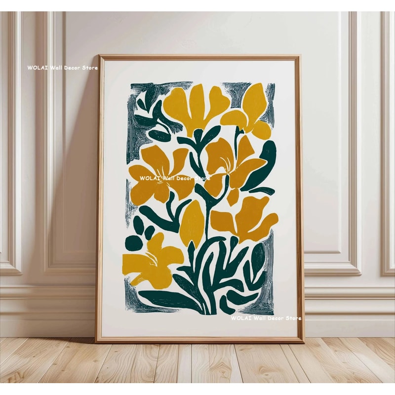 Japanese Koi Wall Art Zen Canvas Painting Forest Sun Waves Poster 15