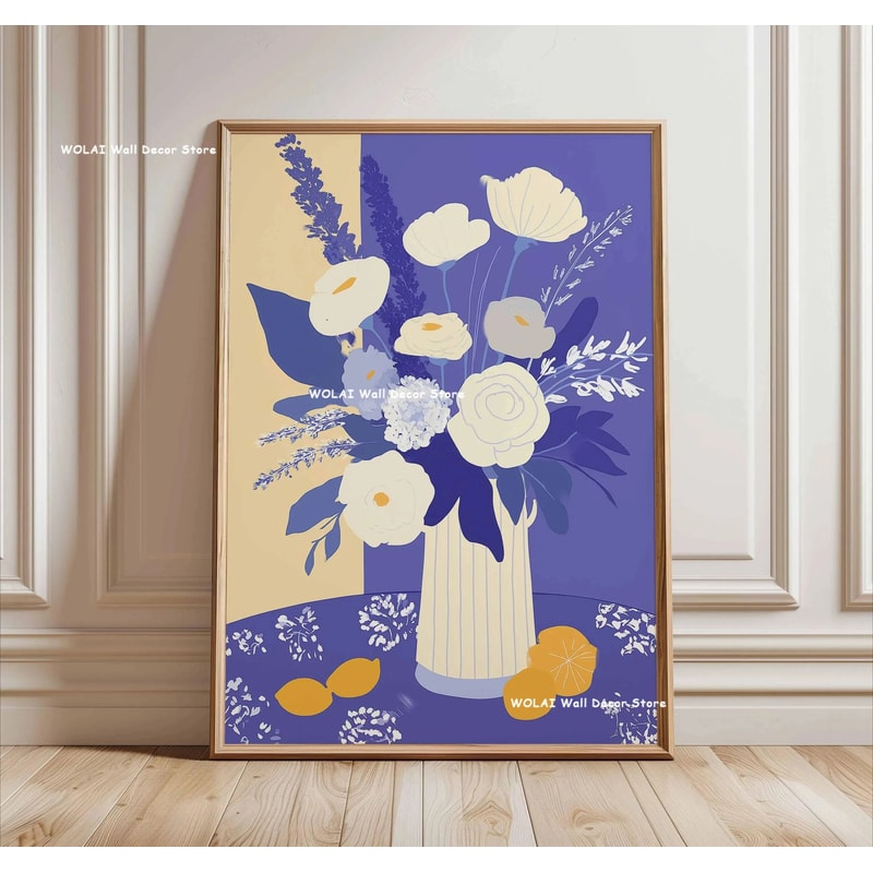 Japanese Koi Wall Art Zen Canvas Painting Forest Sun Waves Poster 17