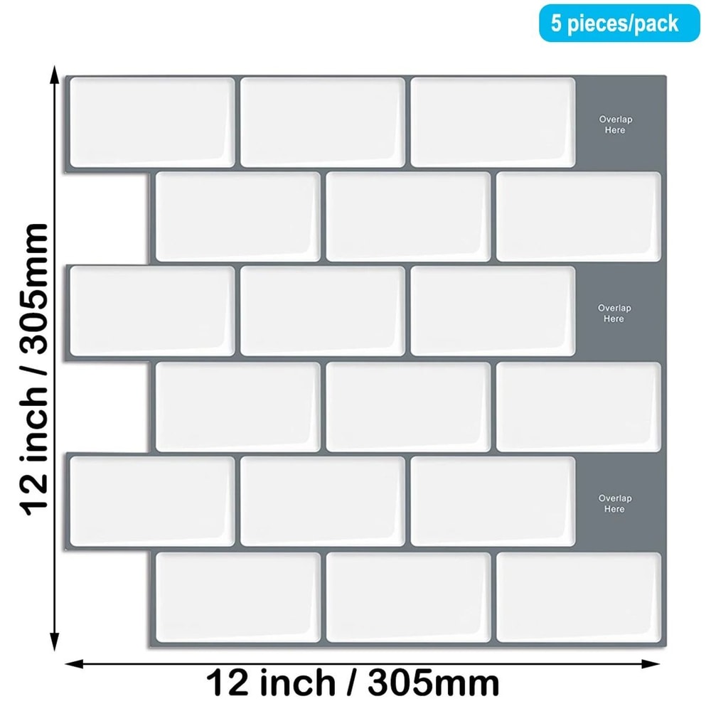 3D Peel And Stick Tiles Waterproof Kitchen Wall Sticker Set 13