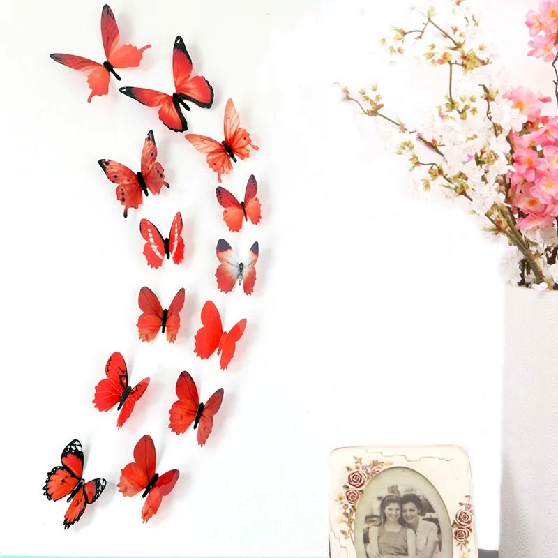 3D Butterfly Wall Stickers Set Self Adhesive Room Decor 5
