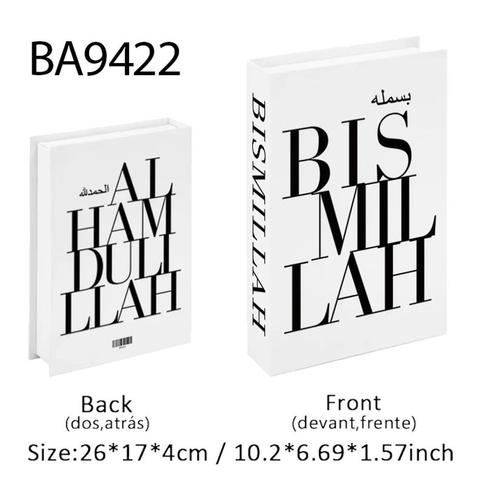 Islamic Kaaba Fake Book Storage Box Decorative Coffee Table Organizer 2