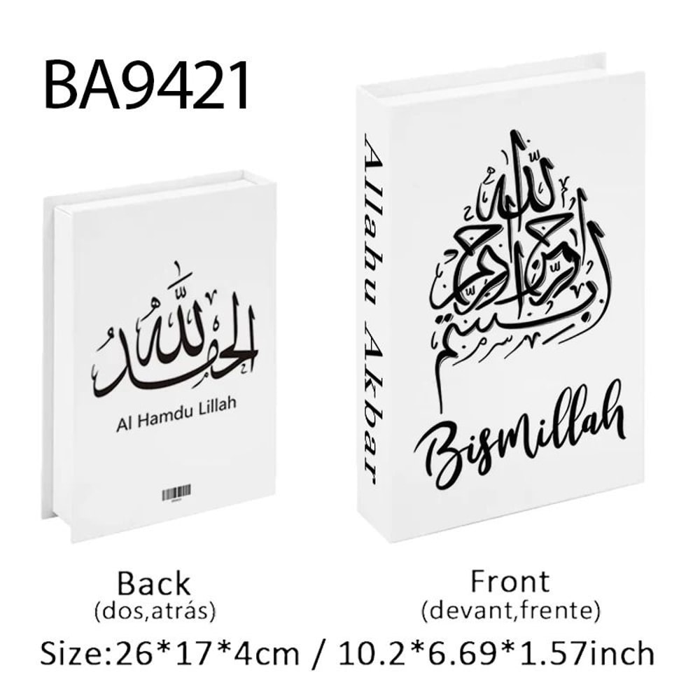 Islamic Kaaba Fake Book Storage Box Decorative Coffee Table Organizer 21