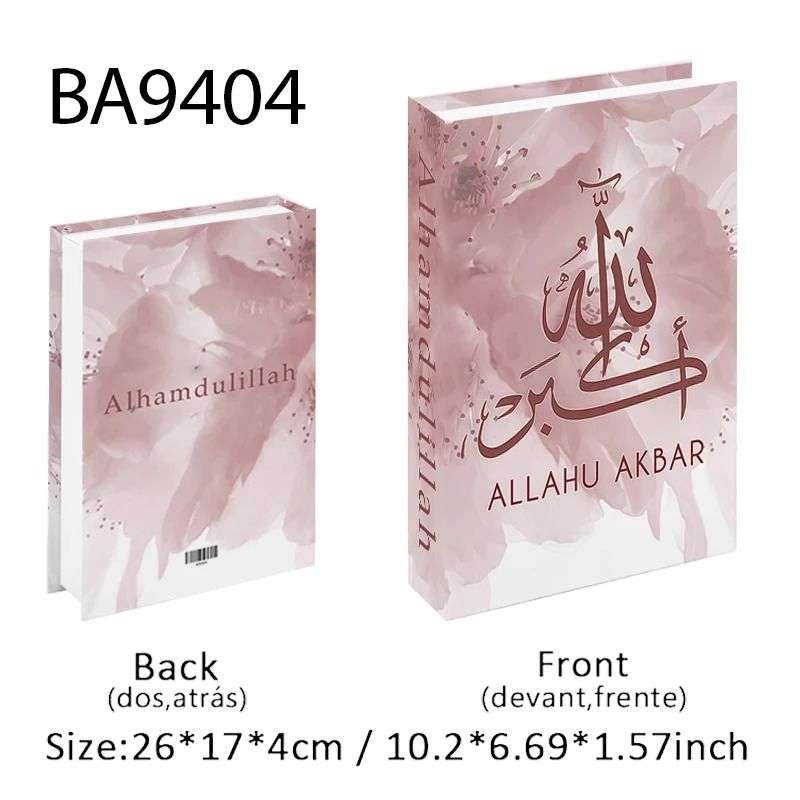 Islamic Kaaba Fake Book Storage Box Decorative Coffee Table Organizer 26