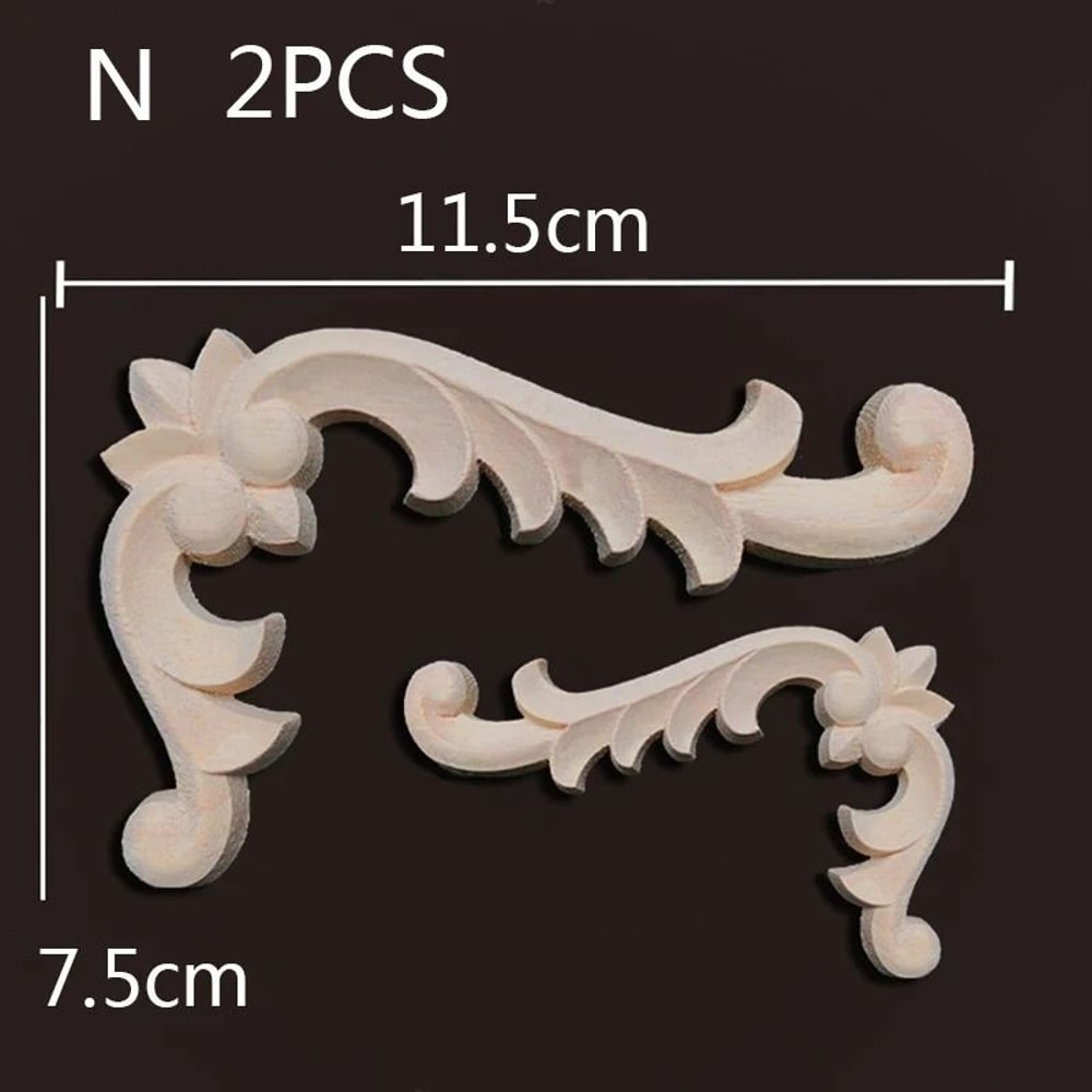 Wood Carving Onlays Corner Appliques Decorative Trim For Furniture 5