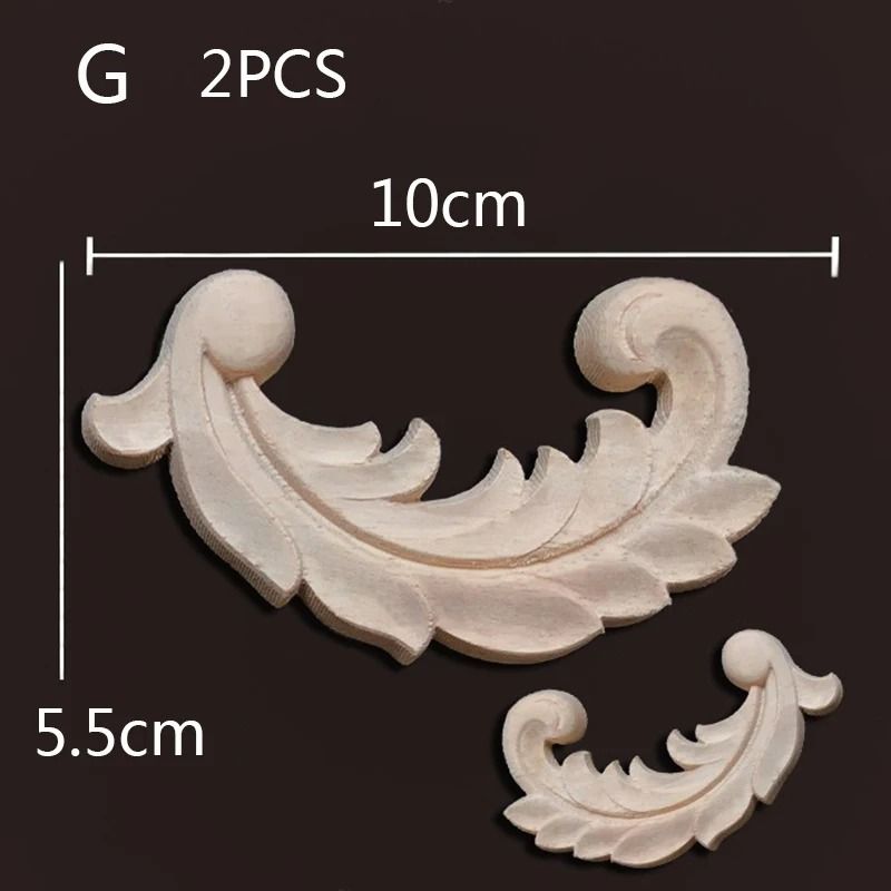 Wood Carving Onlays Corner Appliques Decorative Trim For Furniture 10