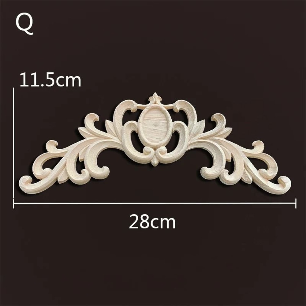 Decorative Wood Appliques Carved Onlays Trim For Furniture And Wall Decor 0