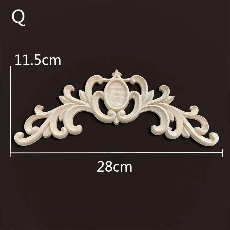 Decorative Wood Appliques Carved Onlays Trim For Furniture And Wall Decor 0