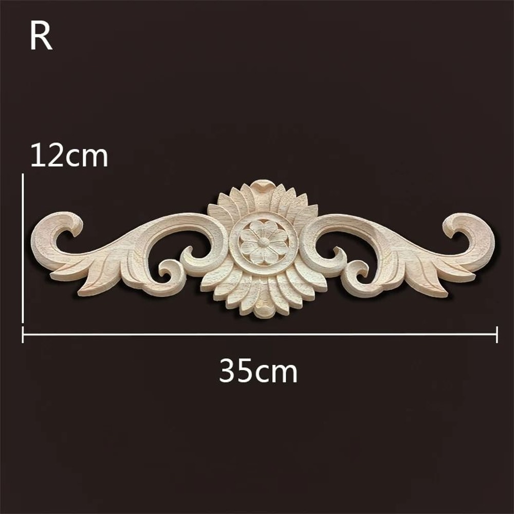 Decorative Wood Appliques Carved Onlays Trim For Furniture And Wall Decor 1