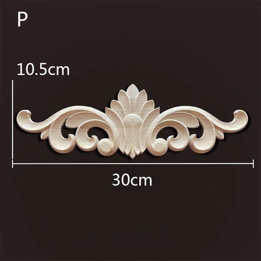 Decorative Wood Appliques Carved Onlays Trim For Furniture And Wall Decor 2