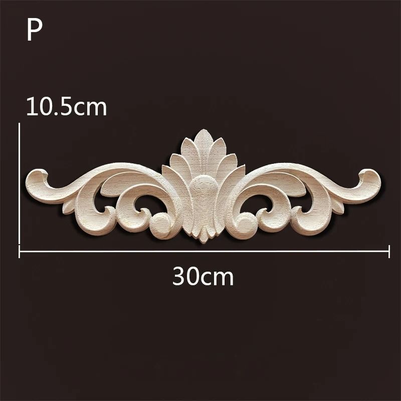 Decorative Wood Appliques Carved Onlays Trim For Furniture And Wall Decor 2