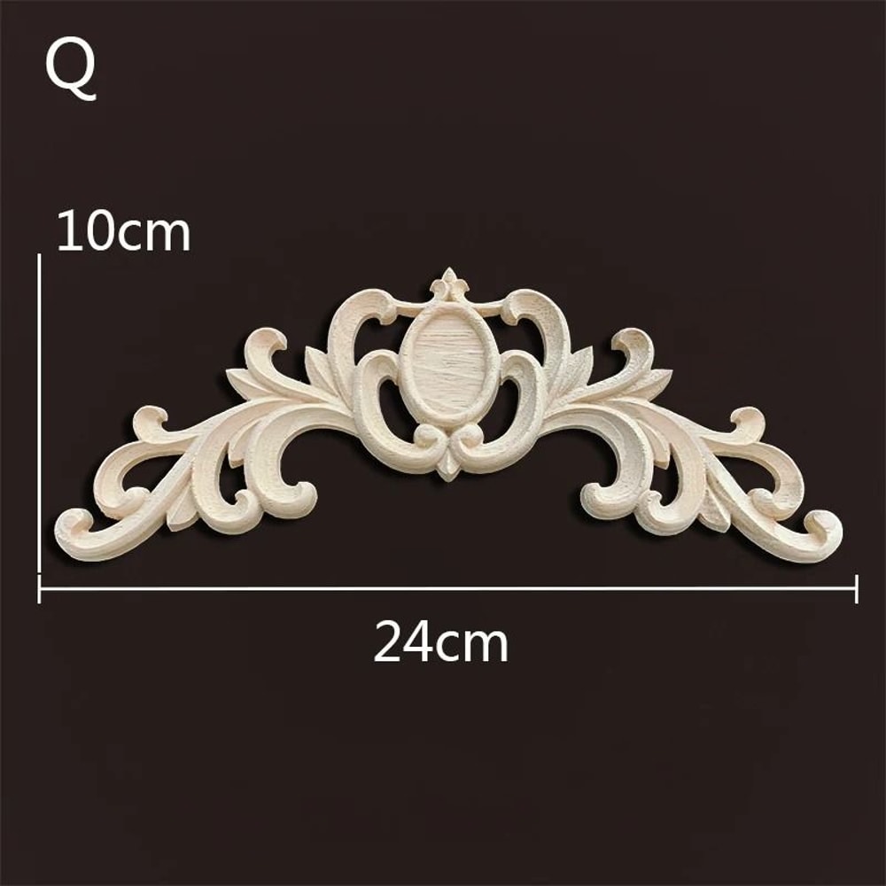 Decorative Wood Appliques Carved Onlays Trim For Furniture And Wall Decor 3