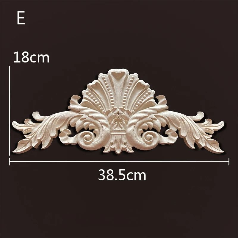 Decorative Wood Appliques Carved Onlays Trim For Furniture And Wall Decor 24