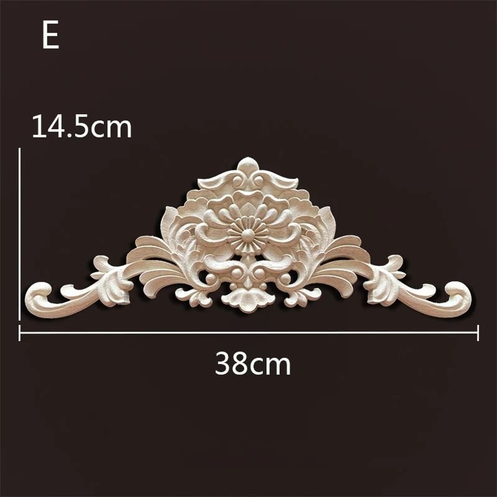 Decorative Wood Appliques Carved Onlays Trim For Furniture And Wall Decor 20