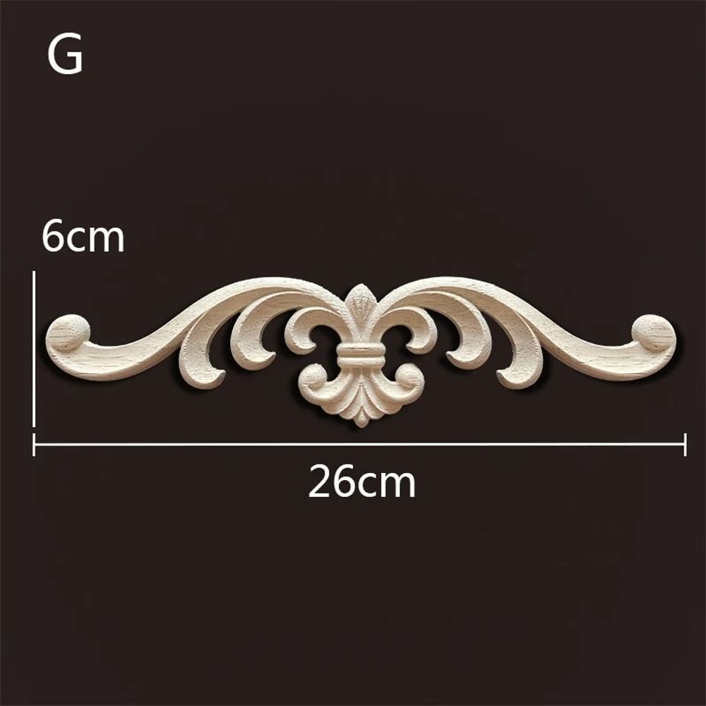Decorative Wood Appliques Carved Onlays Trim For Furniture And Wall Decor 21