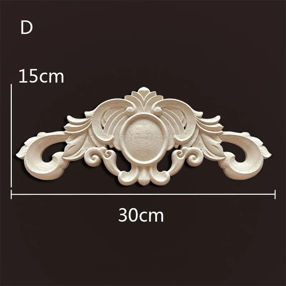 Decorative Wood Appliques Carved Onlays Trim For Furniture And Wall Decor 22