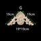 Unpainted Wood Carved Appliques Floral Corner Onlay For Furniture Decor 4