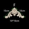 Unpainted Wood Carved Appliques Floral Corner Onlay For Furniture Decor 15