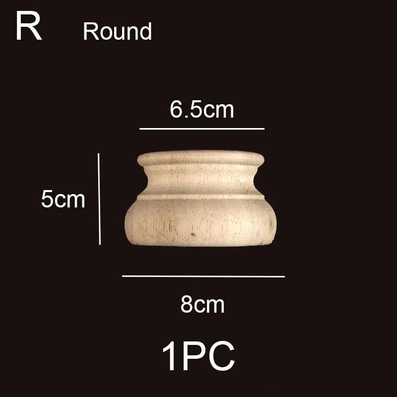 Half Round Wood Column Cap Roman Carved Applique For Furniture Decor 4