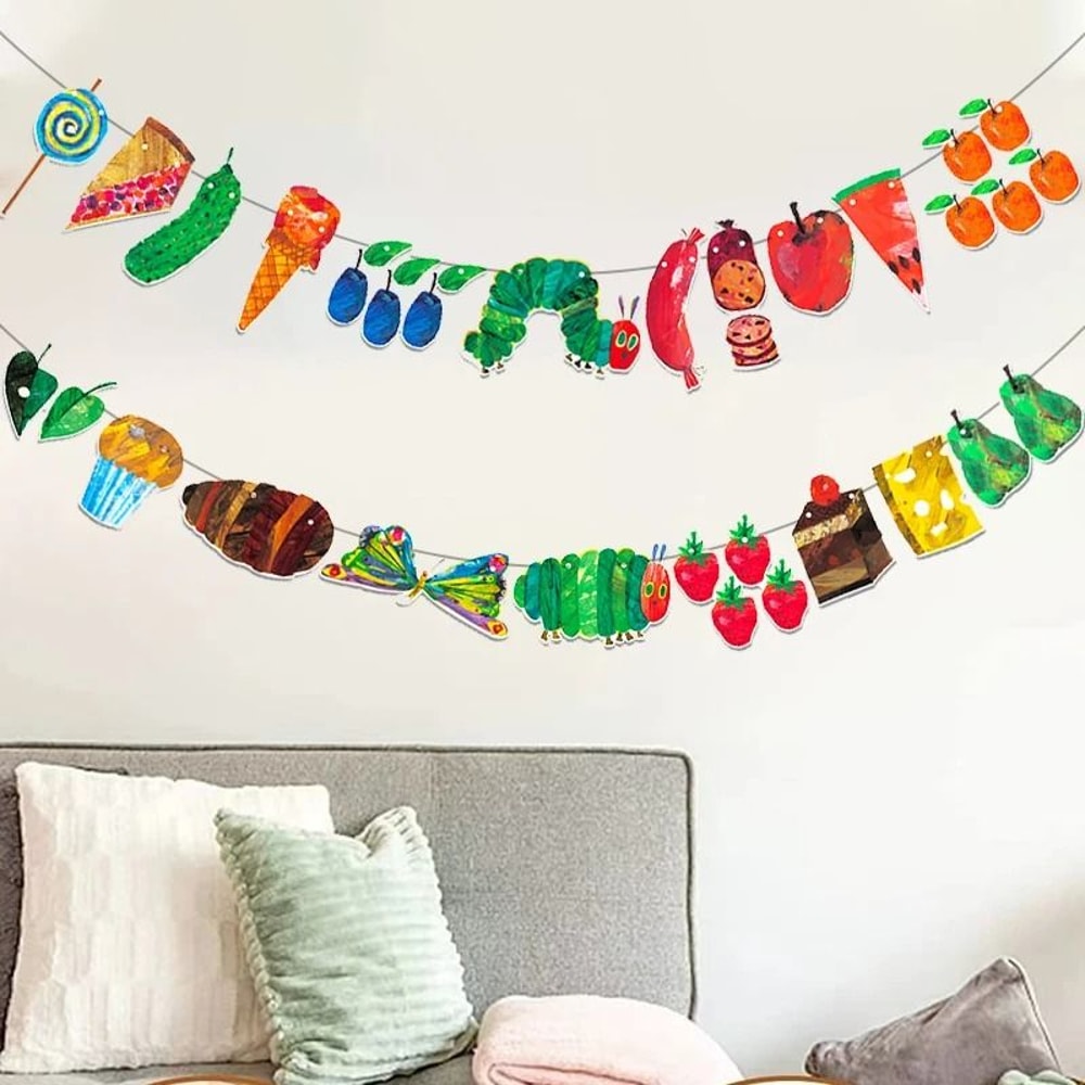 Caterpillar Themed Party Banner Classroom Decoration Kids Garland Set 6