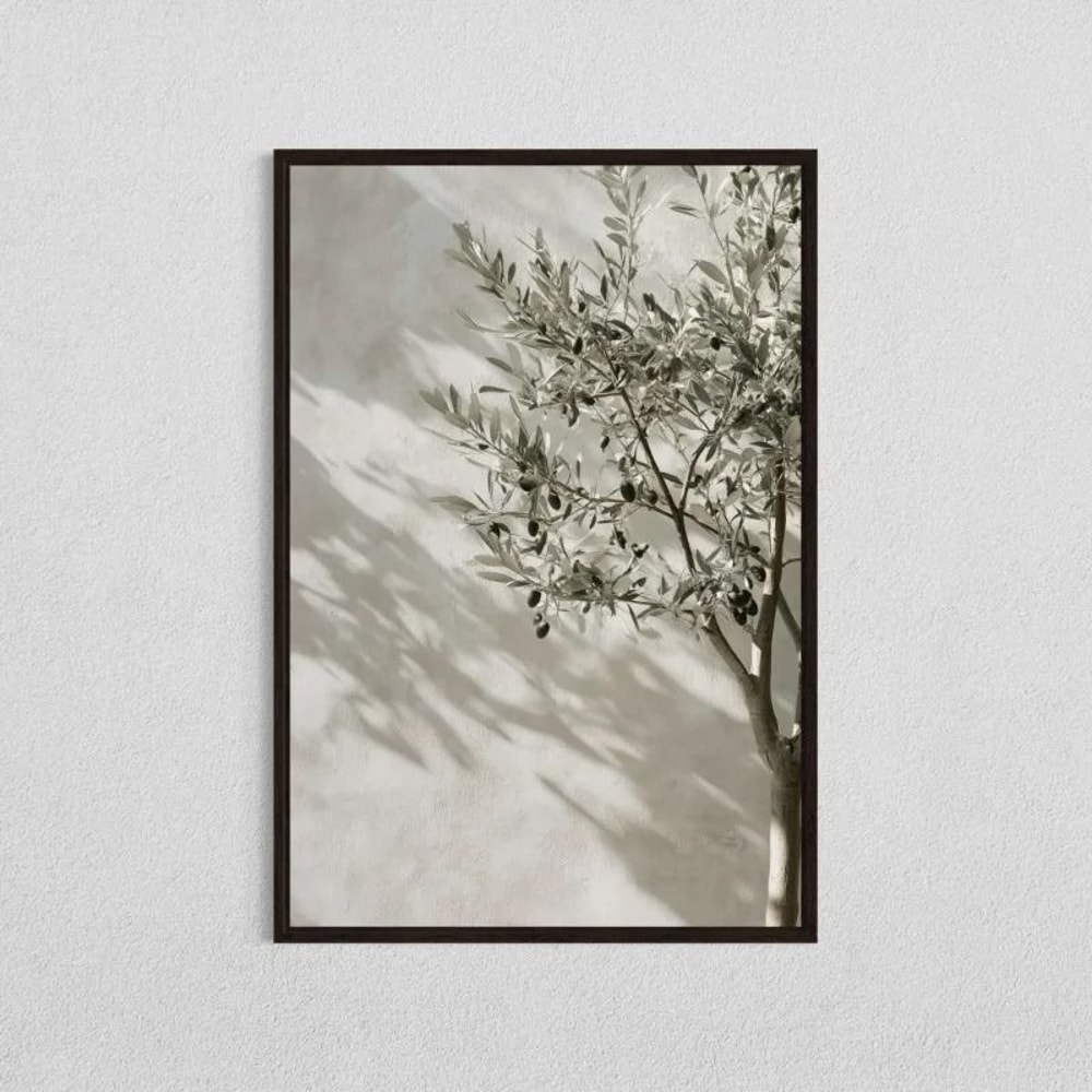 Minimalist Olive Tree Canvas Wall Art Mediterranean Botanical Poster 1